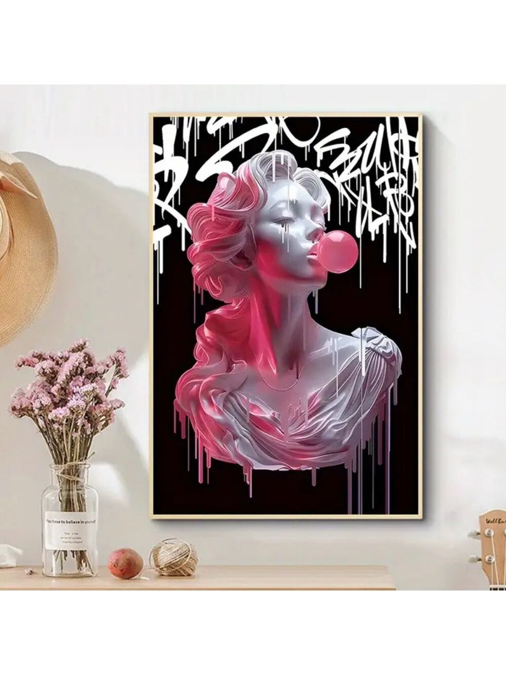 Modern Graffiti Goddess Canvas Print Wall Art